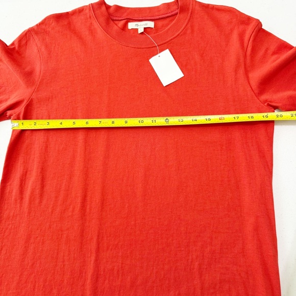 Madewell Tee Dress Orange Red NWT Small - Picture 7 of 10